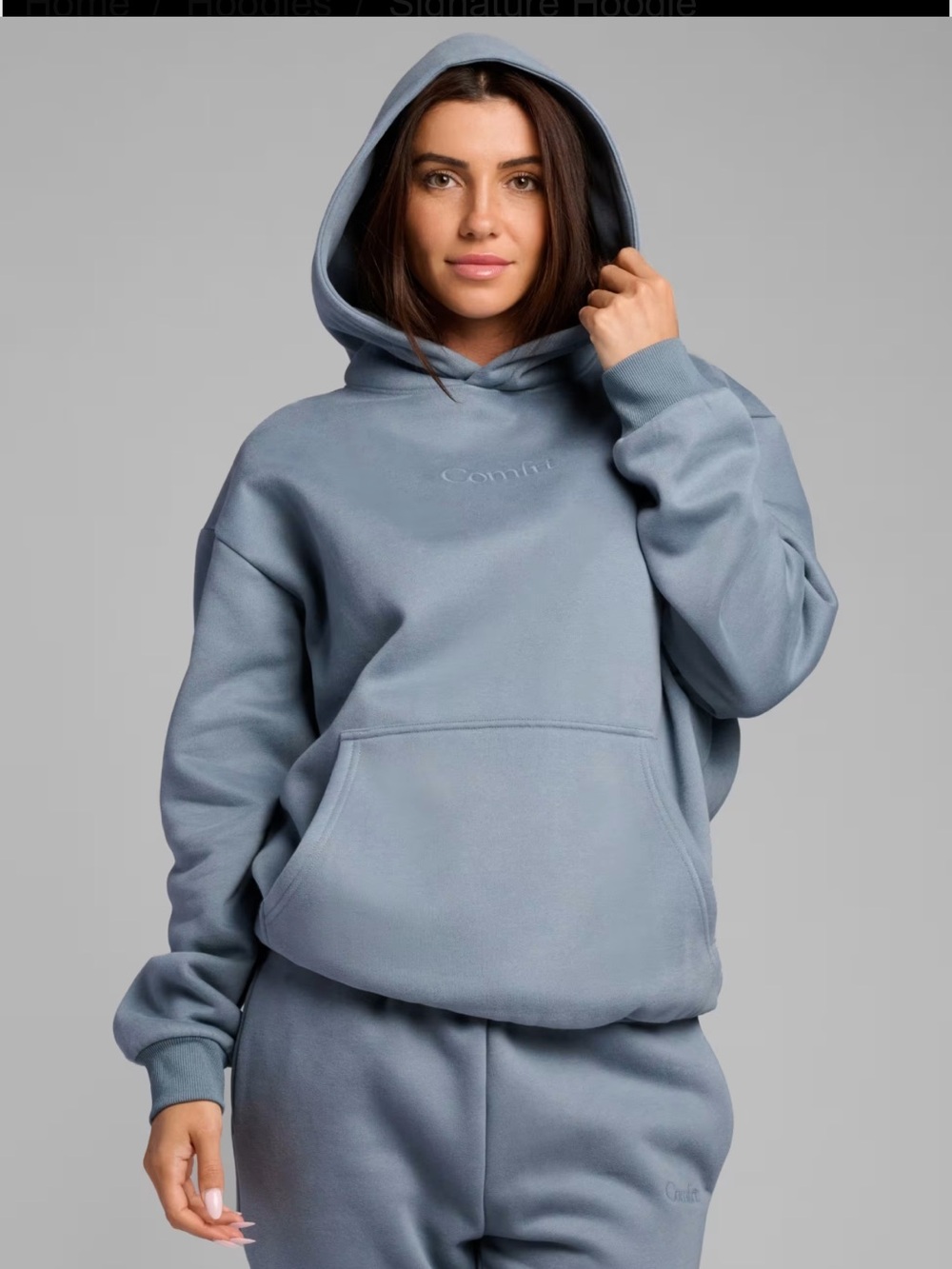Comfrt signature hoodie sky blue size M